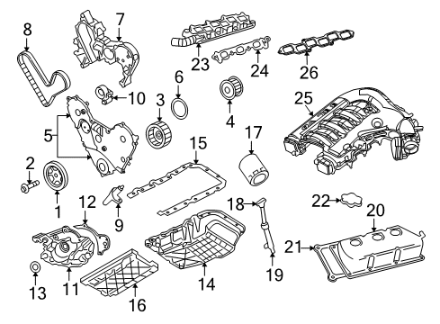 2007 Dodge Charger Filters Gasket-Exhaust Manifold Diagram for 4663958