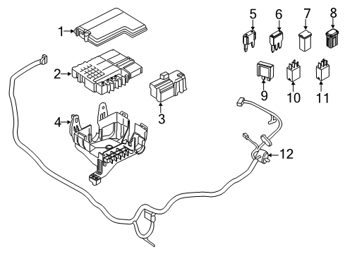2019 Ford F-150 Fuse & Relay Junction Block Diagram for JL3Z-14A068-F