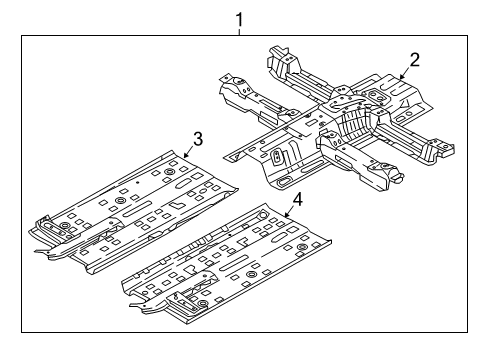 2018 Kia Niro Floor Reinforcement Assembly-C Diagram for 65130G5000