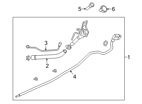 2020 Chevrolet Silverado 1500 Fuel Supply Filler Hose Diagram for 84091692