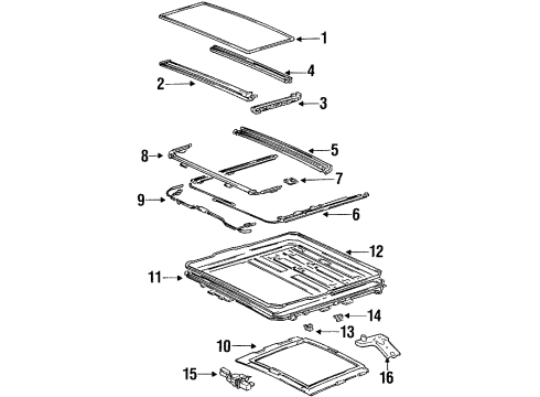 1993 Lexus SC300 Sunroof Relay, Sliding Roof Control Diagram for 85921-24020