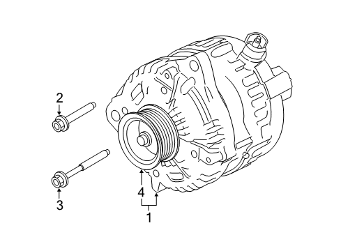 2017 Ford F-150 Alternator Alternator Diagram for HL3Z-10346-F