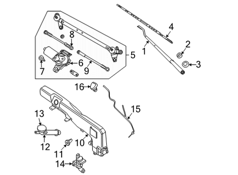2022 Nissan Frontier Wiper & Washer Components TANK ASSY-WINDSHIELD WASHER Diagram for 28910-9BU0A