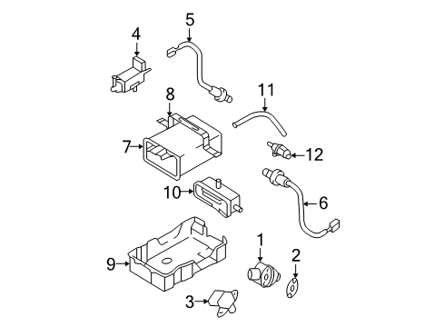 2003 Hyundai Santa Fe EGR System Exhaust Gas Recirculation Valve Assembly Diagram for 2845038210