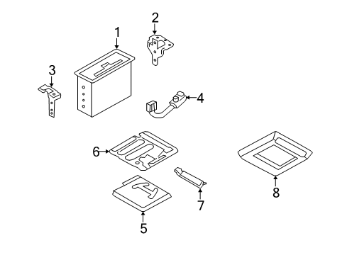 2008 Infiniti M35 Entertainment System Components Console Assembly-Roof Diagram for 96980-EG000