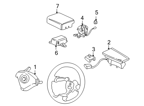 2004 Honda Insight Air Bag Components Reel Assembly, Cable (Furukawa) Diagram for 77900-S3Y-A02