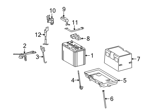 2009 Lexus LS460 Battery Wire, Engine, NO.2 Diagram for 82122-50100