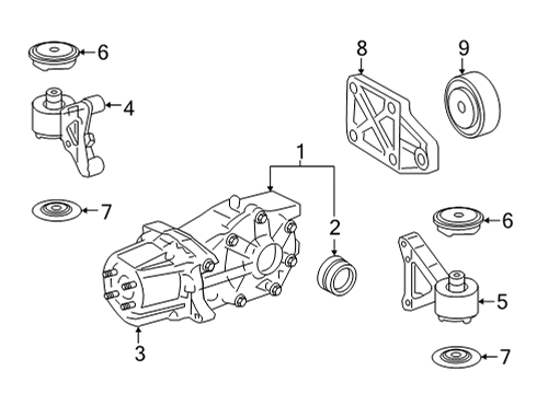 2022 Lexus NX250 Axle & Differential - Rear Bolt, FLANGE Diagram for 90105-12398