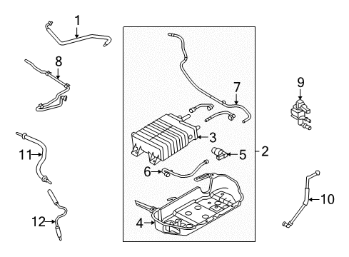 2009 Ford Mustang Emission Components Tube Assembly Diagram for 4R3Z-6758-BA