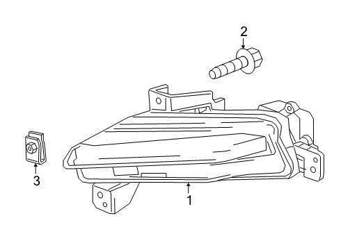 2022 Chevrolet Camaro Daytime Running Lamp Components Daytime Run Lamp Diagram for 84756154