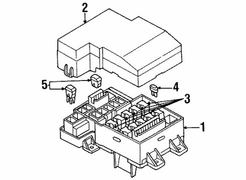 1999 Chrysler Sebring Front Door Electrical Relay Block Diagram for MB920216