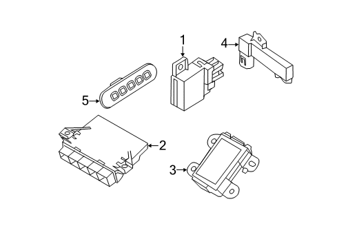 2013 Ford Edge Keyless Entry Components Module Diagram for BT4Z-19G481-M