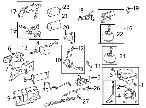 2015 Lexus LX570 Ride Control - Rear Valve Assy, Front Shock Absorber Control, RH Diagram for 48010-60010