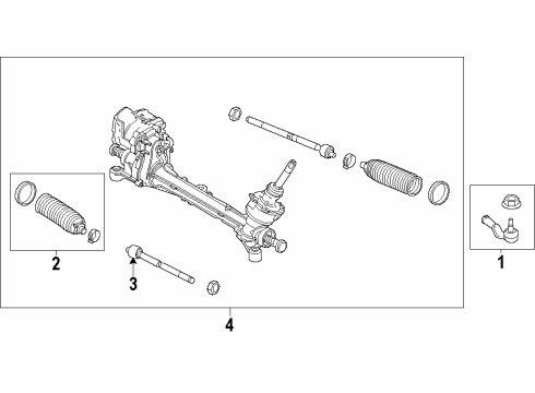 2018 Ford Focus Steering Gear & Linkage Gear Assembly Diagram for G1FZ-3504-AQ