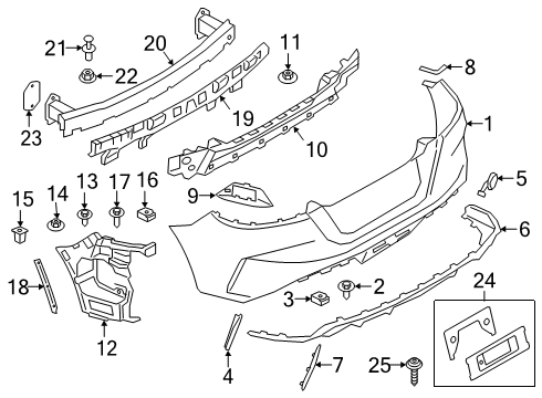 2020 BMW Z4 Rear Bumper ABSORBER FUNNEL, LEFT Diagram for 51128094419