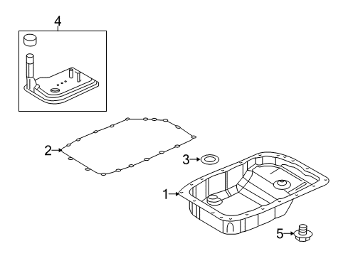2015 Chevrolet Caprice Transmission Transmission Pan Diagram for 24245512