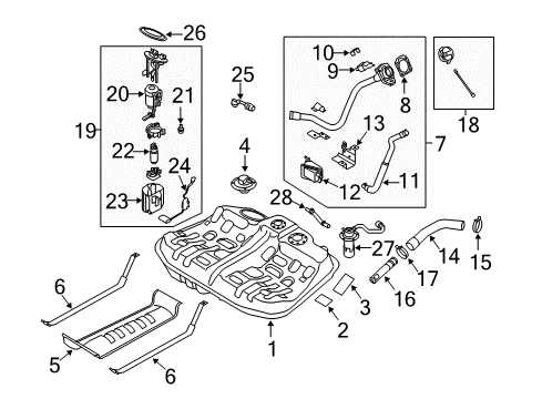 2011 Kia Optima Belts & Pulleys Fuel Pump Filter Diagram for 31112-2T100