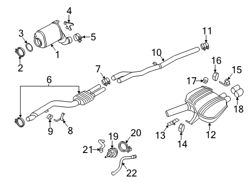 2015 BMW 740Ld xDrive Diesel Aftertreatment System Exchange Scr Catalytic Converter Diagram for 18308576148