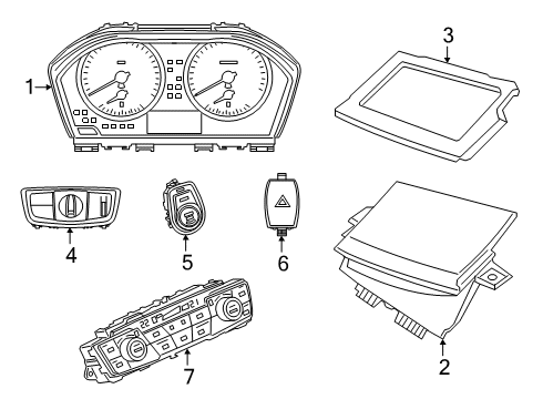 2020 BMW X2 Switches SWITCH UNIT STEERING COLUMN Diagram for 61316833431