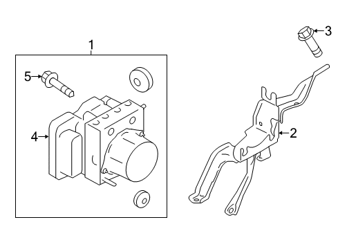 2015 Scion FR-S ABS Components Mount Bracket Diagram for SU003-00661