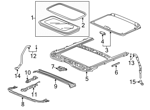 2016 Honda Accord Sunroof Tube, FR. Drain (Sunroof) Diagram for 70050-T3L-A00