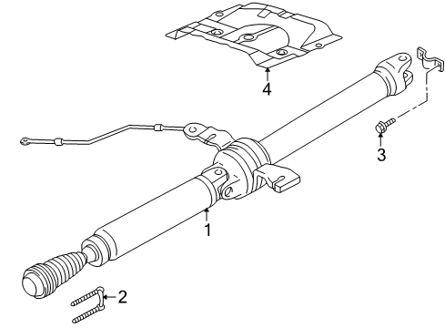 2006 Mercury Mariner Drive Shaft - Rear Drive Shaft Assembly Bolt Diagram for YL8Z-4N272-AA