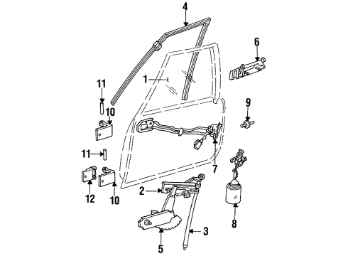 1985 Dodge Aries Door & Components Lock Cylinder Tail Gate&Dr Pkg Diagram for 4106399