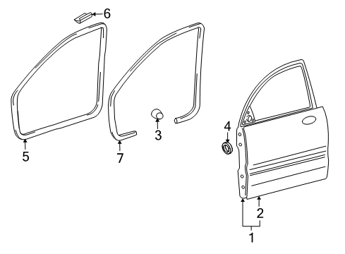 2009 Kia Optima Front Door Panel-Front Door Outer LH Diagram for 761112G010