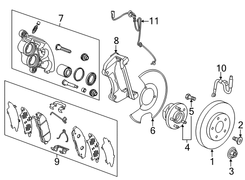 2019 Cadillac XT5 Anti-Lock Brakes Brake Hose Diagram for 84621214