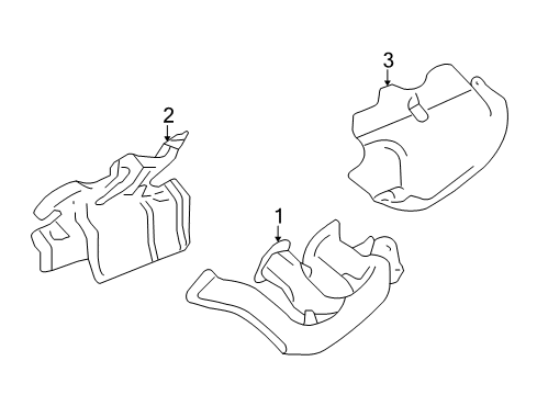 2007 Chevrolet Monte Carlo Exhaust Manifold Heat Shield Diagram for 12577722