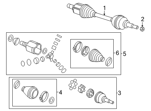 2015 Chevrolet Spark EV Drive Axles - Front Outer Joint Diagram for 95286865