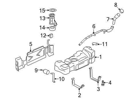 2009 Saab 9-7x Fuel System Components Fuel Pump Assembly Seal Diagram for 22672293
