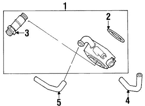 1999 Mercury Cougar Oil Cooler Gasket Diagram for F6DZ-6L621-AA