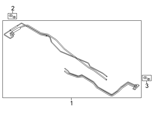 2018 Ford Expedition Rear A/C Lines AC Tube Diagram for JL1Z-19867-CA