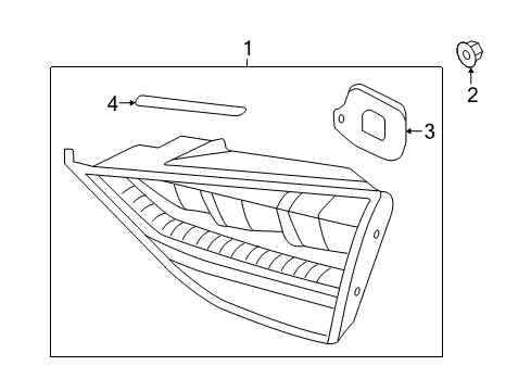 2017 Genesis G80 Tail Lamps Lamp Rear Combination Inside Pad-Sealing, R Diagram for 92460-B1000