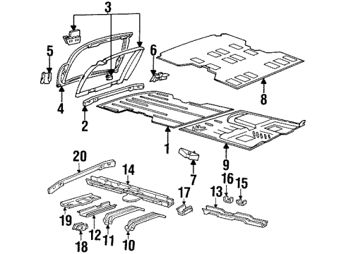 1995 Oldsmobile Silhouette Rear Body Panel Asm-Lift Gate Opening Diagram for 10187347