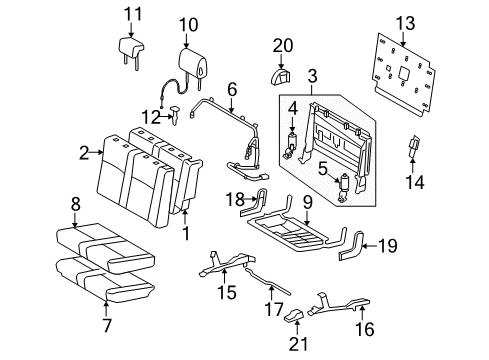 2019 Toyota Sequoia Third Row Seats Motor Diagram for 85801-0C020