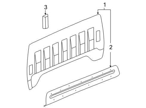 2010 GMC Sierra 3500 HD Back Panel Back Panel Diagram for 15918058