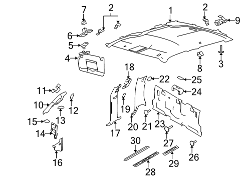 2012 Ford F-150 Interior Trim - Cab Scuff Plate Diagram for 9L3Z-1613228-DA