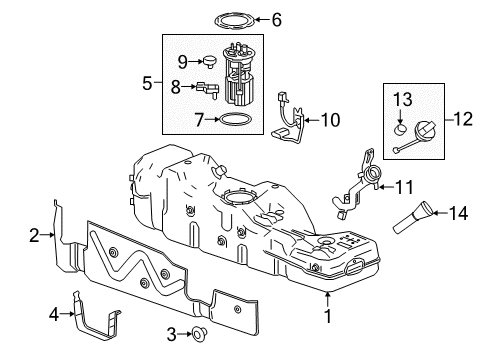 2019 Chevrolet Colorado Fuel Supply Pedal Travel Sensor Diagram for 84317851