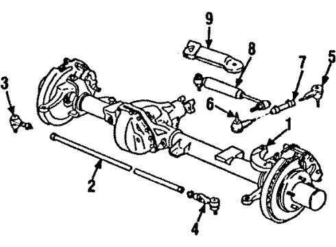 1988 Chevrolet V30 Steering Gear & Linkage Rod Kit, Steering Linkage Inner Tie Diagram for 26000154