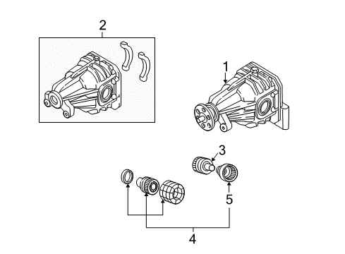 2002 Hyundai Santa Fe Axle & Differential - Rear Carrier Assembly-Differential Diagram for 53000-39011
