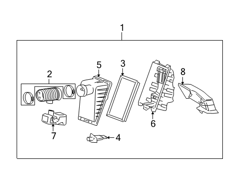 2007 Ford Freestar Air Intake Cover Diagram for 3F2Z-9661-AA