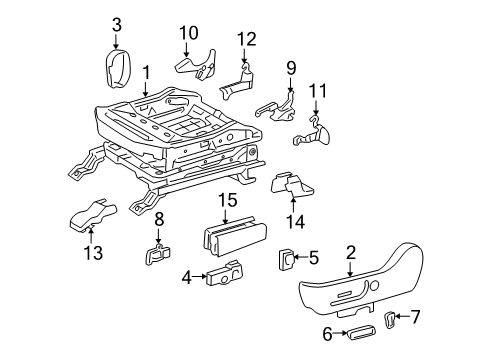 2014 Toyota 4Runner Heated Seats Cover Cap Diagram for 71149-35020-C0