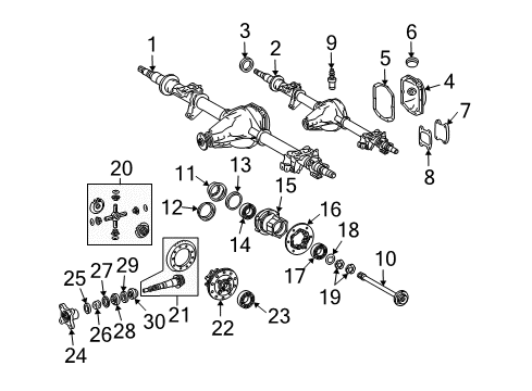 2005 Dodge Sprinter 3500 Axle & Differential - Rear Gasket-Differential Cover Diagram for 5103574AA