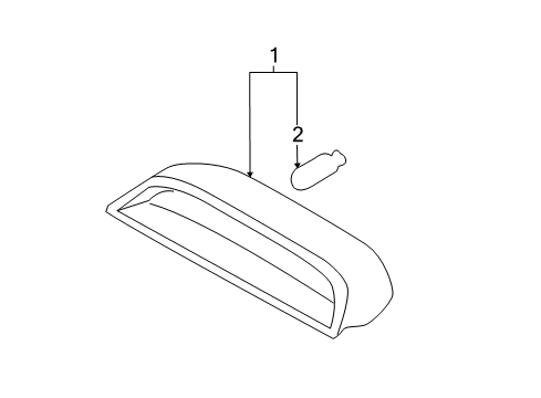 2004 Chevrolet Aveo Bulbs Lamp Asm, High Mount Stop Diagram for 96389628