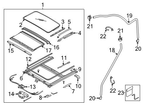 2005 Kia Spectra Sunroof Cover-SUNROOF DECORA Diagram for 816612F000