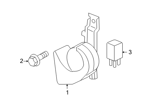 2007 Hummer H3 Horn Horn Diagram for 25776672