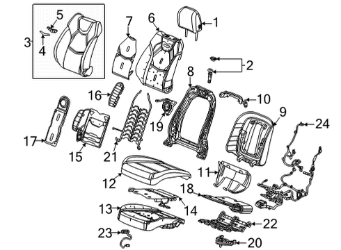 2022 Cadillac CT4 Driver Seat Components Seat Cushion Heater Diagram for 85164111
