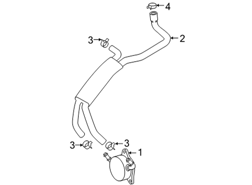 2018 Toyota Corolla Trans Oil Cooler Hose Assembly Diagram for 16260-37170